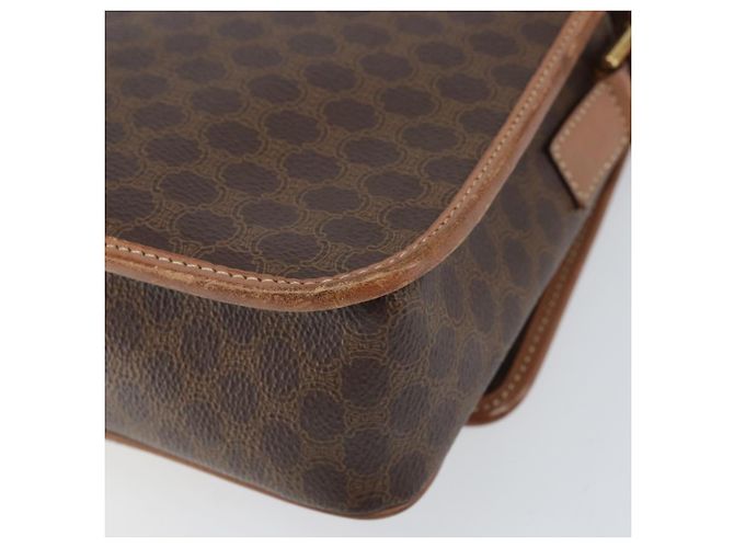 Céline Borsa a spalla circolare in tela Macadam CELINE in pelle PVC marrone oro Auth 171041 D'oro - vista 12