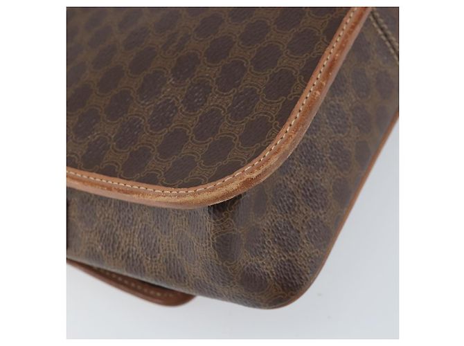 Céline Borsa a spalla circolare in tela Macadam CELINE in pelle PVC marrone oro Auth 171041 D'oro - vista 13