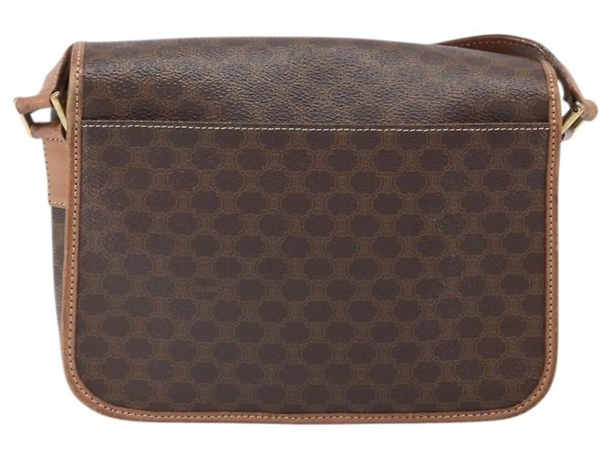Céline Borsa a spalla circolare in tela Macadam CELINE in pelle PVC marrone oro Auth 171041 D'oro - vista 3