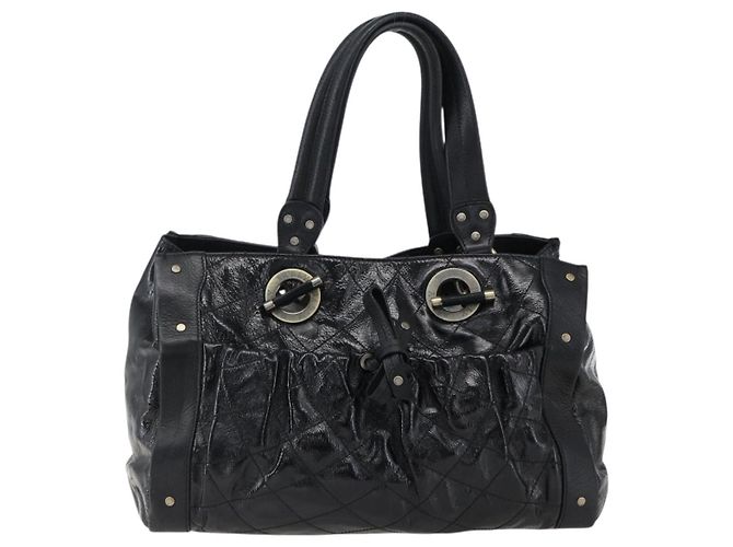 BALLY Borsa a mano in pelle nera Auth ti3771 Nero - vista 2