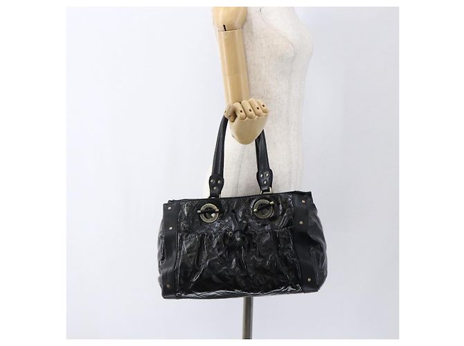 BALLY Borsa a mano in pelle nera Auth ti3771 Nero - vista 21