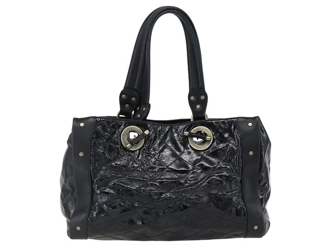 BALLY Borsa a mano in pelle nera Auth ti3771 Nero - vista 3