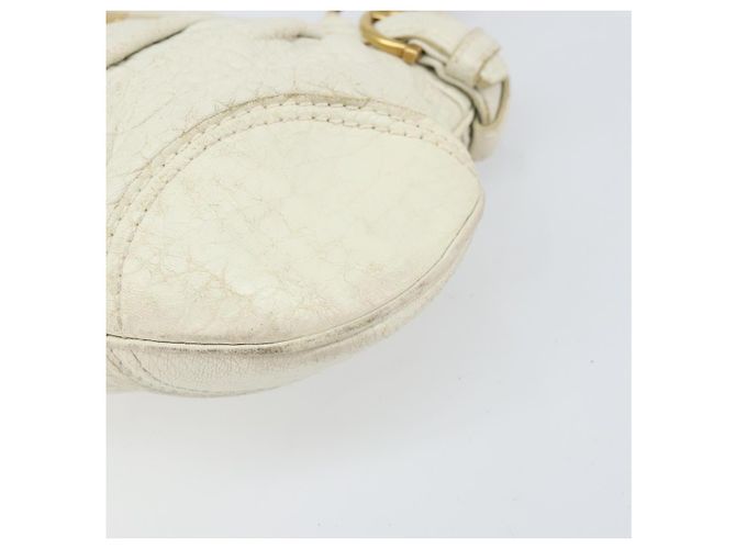 Borsa a mano in pelle bianca e oro Salvatore Ferragamo Auth bs33230 Bianco D'oro - vista 10