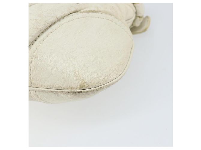 Borsa a mano in pelle bianca e oro Salvatore Ferragamo Auth bs33230 Bianco D'oro - vista 12