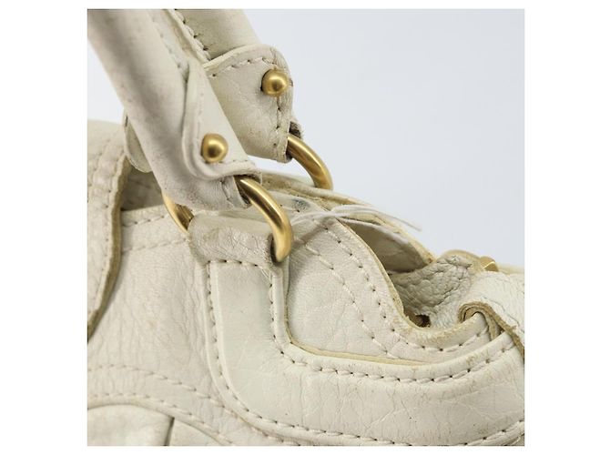 Borsa a mano in pelle bianca e oro Salvatore Ferragamo Auth bs33230 Bianco D'oro - vista 16