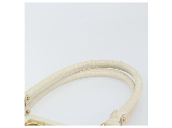 Borsa a mano in pelle bianca e oro Salvatore Ferragamo Auth bs33230 Bianco D'oro - vista 8