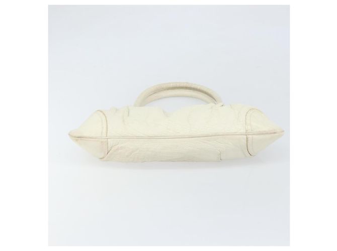 Borsa a mano in pelle bianca e oro Salvatore Ferragamo Auth bs33230 Bianco D'oro - vista 9