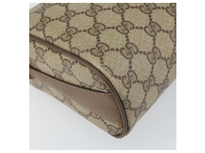 Borsa Sherry Line GG Supreme Web di GUCCI in PVC beige e oro 89 02 017 Auth 169801 D'oro - vista 11