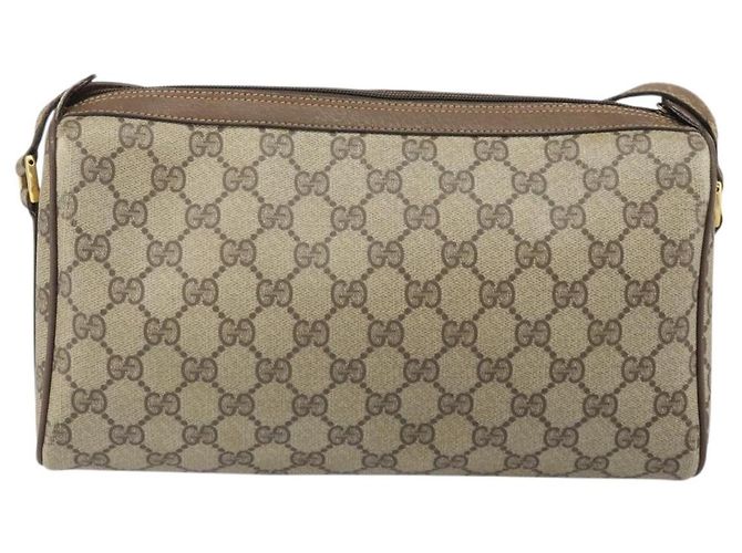 Borsa Sherry Line GG Supreme Web di GUCCI in PVC beige e oro 89 02 017 Auth 169801 D'oro - vista 3