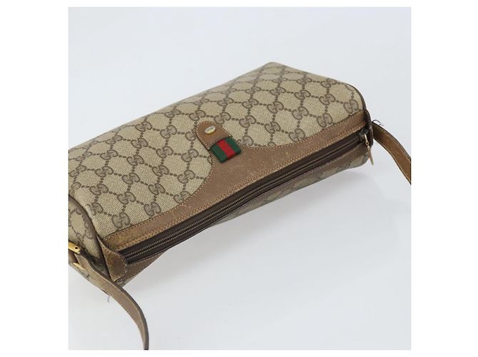 Borsa Sherry Line GG Supreme Web di GUCCI in PVC beige e oro 89 02 017 Auth 169801 D'oro - vista 6