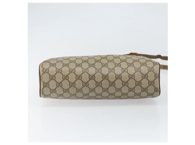 Borsa Sherry Line GG Supreme Web di GUCCI in PVC beige e oro 89 02 017 Auth 169801 D'oro - vista 9