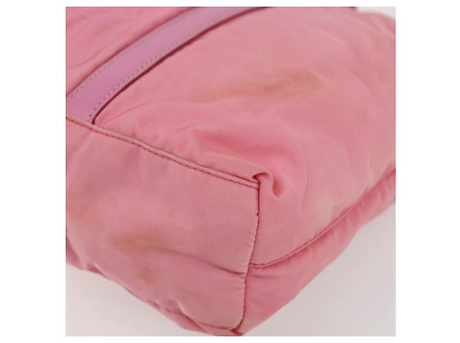 PRADA Borsa a Mano Nylon 2 in 1 Rosa Argento Auth hk3514 - vista 10