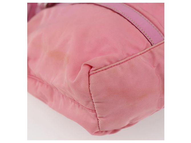 PRADA Borsa a Mano Nylon 2 in 1 Rosa Argento Auth hk3514 - vista 15