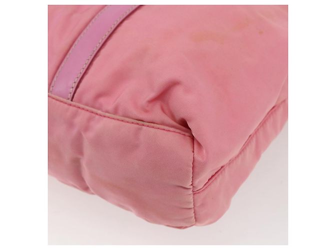PRADA Borsa a Mano Nylon 2 in 1 Rosa Argento Auth hk3514 - vista 16
