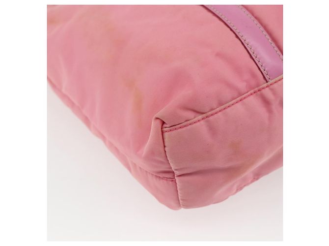 PRADA Borsa a Mano Nylon 2 in 1 Rosa Argento Auth hk3514 - vista 17