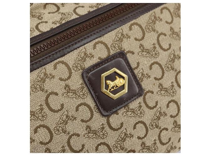 Céline Borsa a Spalla Celine C Sulky in Tela Beige Oro Auth ep13052 D'oro - vista 14