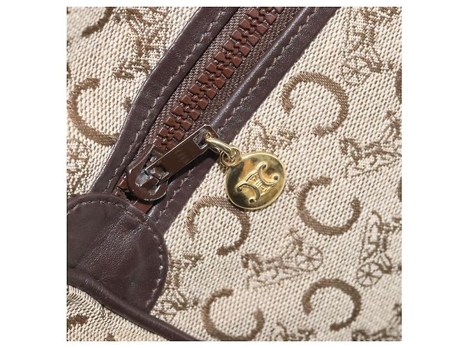 Céline Borsa a Spalla Celine C Sulky in Tela Beige Oro Auth ep13052 D'oro - vista 21