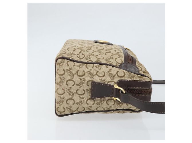Céline Borsa a Spalla Celine C Sulky in Tela Beige Oro Auth ep13052 D'oro - vista 4