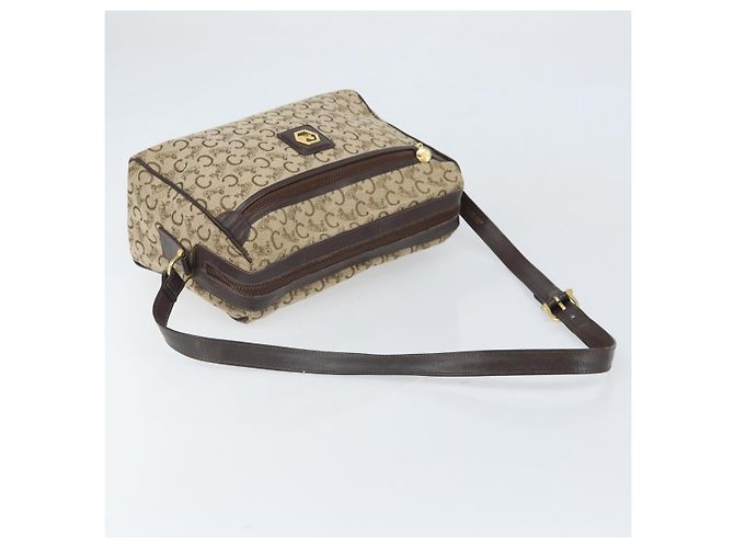 Céline Borsa a Spalla Celine C Sulky in Tela Beige Oro Auth ep13052 D'oro - vista 7