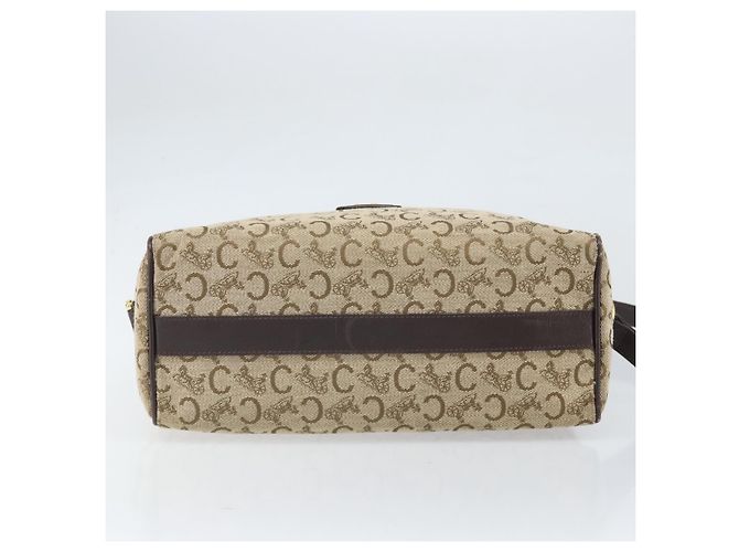 Céline Borsa a Spalla Celine C Sulky in Tela Beige Oro Auth ep13052 D'oro - vista 9