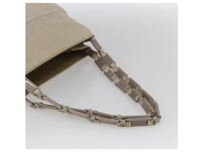 Borsa Tote PRADA Nylon Beige Argento Auth hk3495 - vista 7