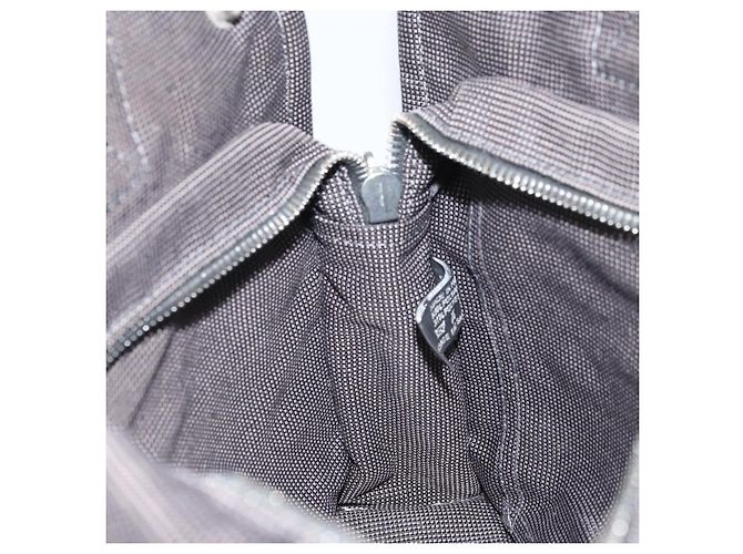 Hermès HERMES Handtasche Her Line PM Canvas Grau Auth 172046 Braun - Ansicht 18