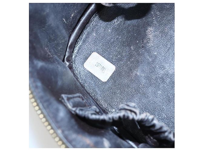 CHANEL Borsa Vanity Matelassé in Pelle di Agnello Marrone Scuro Oro CC Auth 170916 D'oro - vista 21