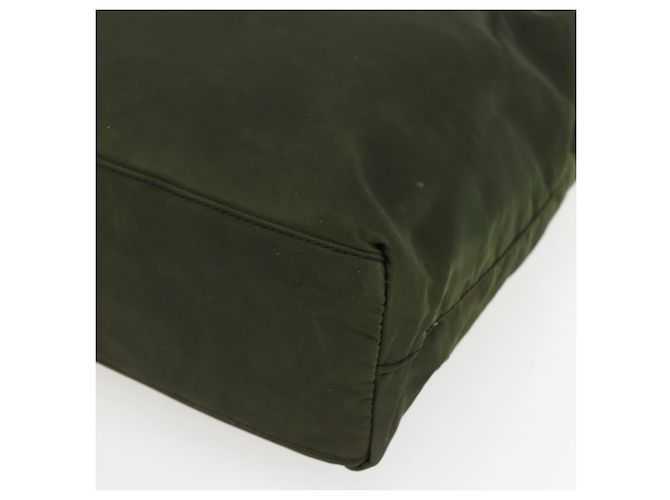 PRADA Borsa a mano in nylon khaki argento autentica ti3676 Cachi - vista 14