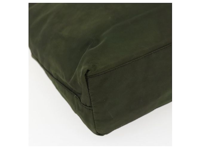 PRADA Borsa a mano in nylon khaki argento autentica ti3676 Cachi - vista 17