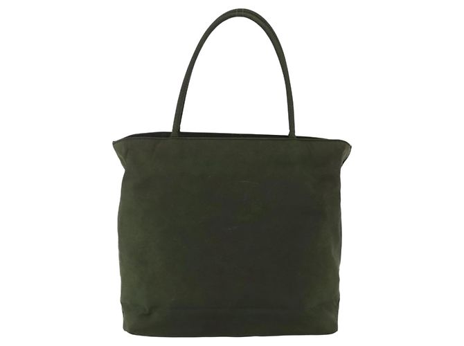 PRADA Borsa a mano in nylon khaki argento autentica ti3676 Cachi - vista 2