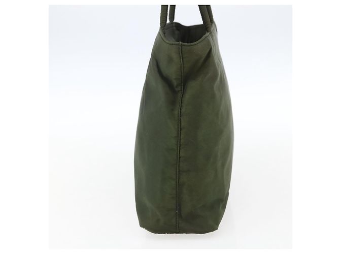 PRADA Borsa a mano in nylon khaki argento autentica ti3676 Cachi - vista 4