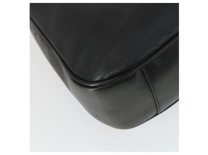 Borsa a spalla Gucci Bamboo in pelle 2 in 1 Nero Oro 001 1577 Auth 166021 D'oro - vista 15