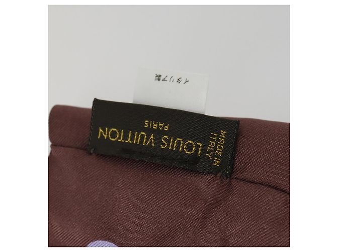 Sciarpa in seta con motivo leopardato LOUIS VUITTON Viola LV Auth ka2317V Porpora - vista 11
