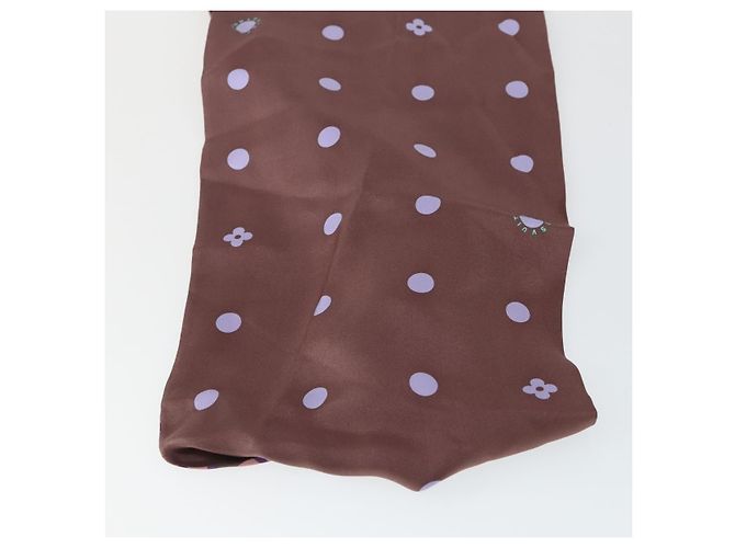 Sciarpa in seta con motivo leopardato LOUIS VUITTON Viola LV Auth ka2317V Porpora - vista 15