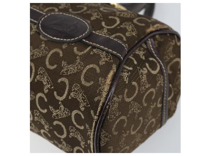 Céline Borsa a mano in tela Macadam C di CELINE marrone e oro Auth ti3721 D'oro - vista 10