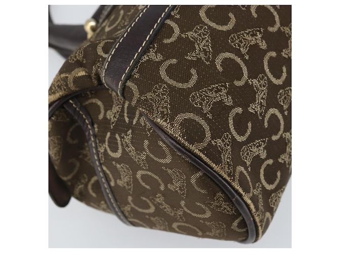 Céline Borsa a mano in tela Macadam C di CELINE marrone e oro Auth ti3721 D'oro - vista 11