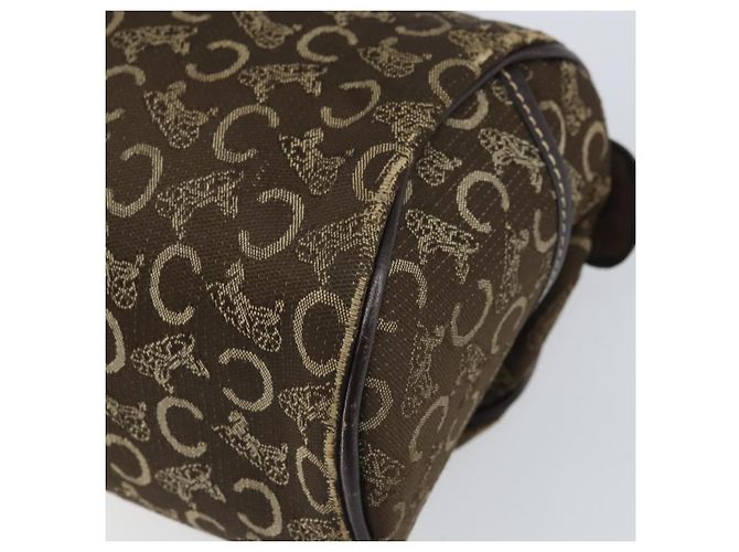 Céline Borsa a mano in tela Macadam C di CELINE marrone e oro Auth ti3721 D'oro - vista 12
