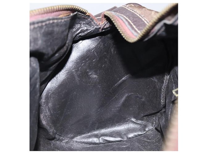 Céline Borsa a mano in tela Macadam C di CELINE marrone e oro Auth ti3721 D'oro - vista 18