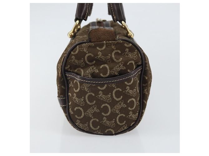 Céline Borsa a mano in tela Macadam C di CELINE marrone e oro Auth ti3721 D'oro - vista 5