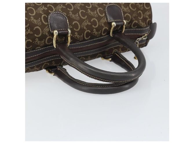 Céline Borsa a mano in tela Macadam C di CELINE marrone e oro Auth ti3721 D'oro - vista 7