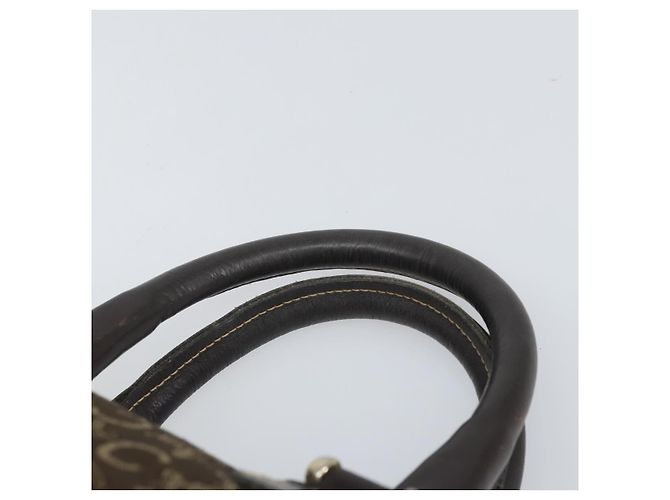Céline Borsa a mano in tela Macadam C di CELINE marrone e oro Auth ti3721 D'oro - vista 8