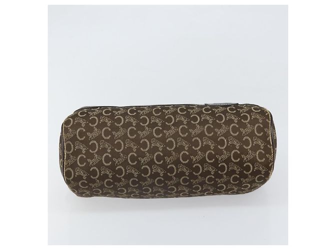 Céline Borsa a mano in tela Macadam C di CELINE marrone e oro Auth ti3721 D'oro - vista 9