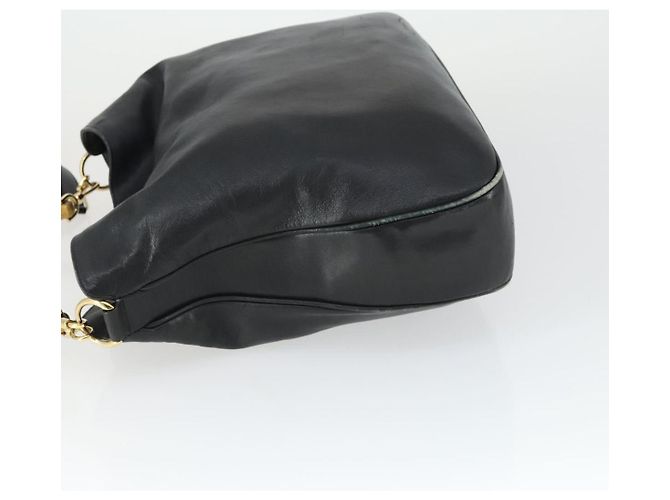 Borsa a Spalla in Pelle Gucci Bamboo 2way Nera Oro Auth ep13051 Nero D'oro - vista 5