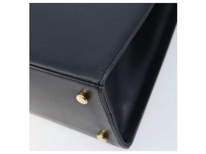 Borsa a Spalla Vara Ribbon in Pelle Blu Navy e Oro Auth BA10602 di Salvatore Ferragamo - vista 12