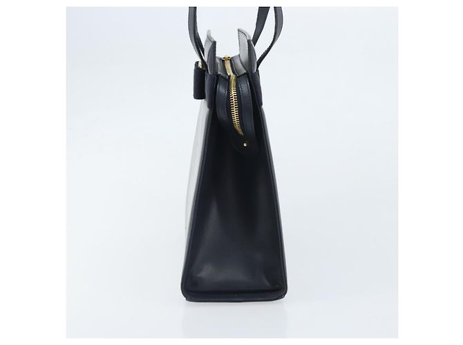 Borsa a Spalla Vara Ribbon in Pelle Blu Navy e Oro Auth BA10602 di Salvatore Ferragamo - vista 5