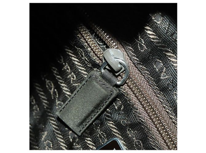 PRADA Backpack Nylon Khaki Silver Auth 164855 Silvery - view 26