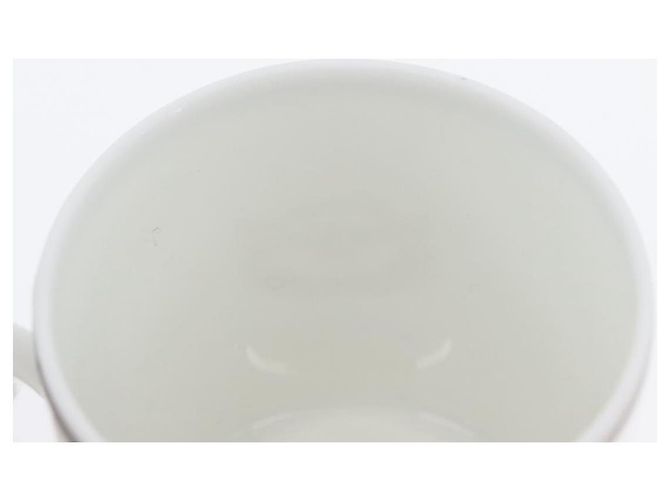 Hermès HERMES Tasse et soucoupe en platine Schoendunkle, ensemble de 2, céramique Auth am10750SAV Blanc - vue 11