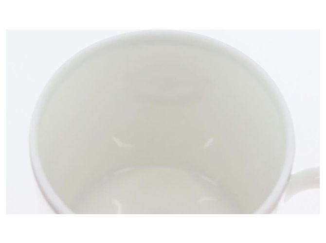 Hermès HERMES Tasse et soucoupe en platine Schoendunkle, ensemble de 2, céramique Auth am10750SAV Blanc - vue 12