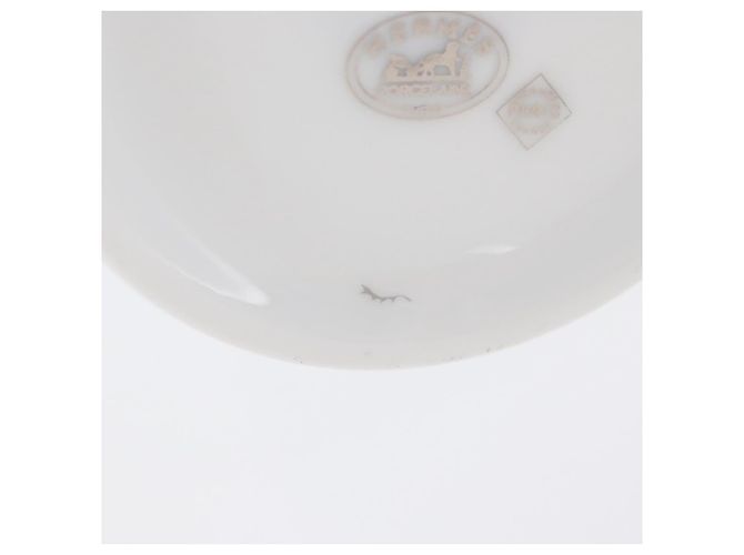Hermès HERMES Tasse et soucoupe en platine Schoendunkle, ensemble de 2, céramique Auth am10750SAV Blanc - vue 15
