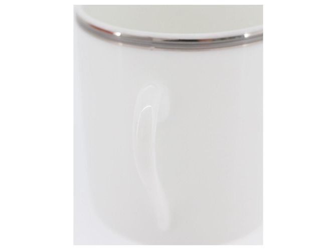 Hermès HERMES Tasse et soucoupe en platine Schoendunkle, ensemble de 2, céramique Auth am10750SAV Blanc - vue 26